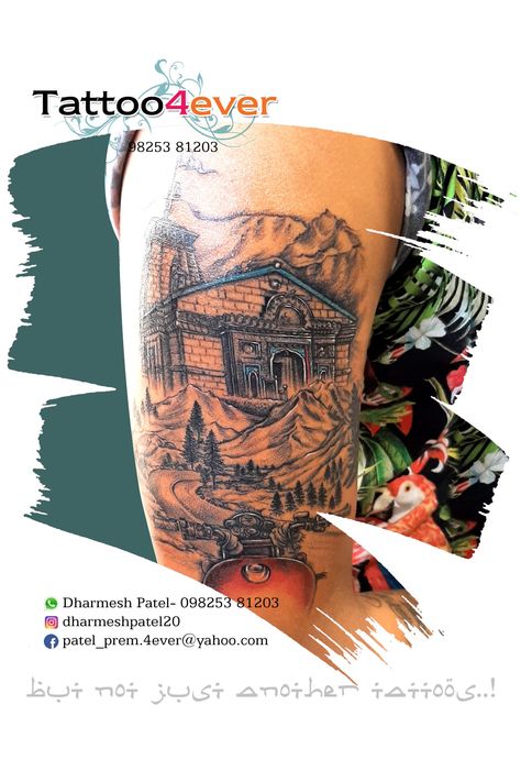 Kedarnath Tattoo, Mahadev Tattoo, Tattoos, Design