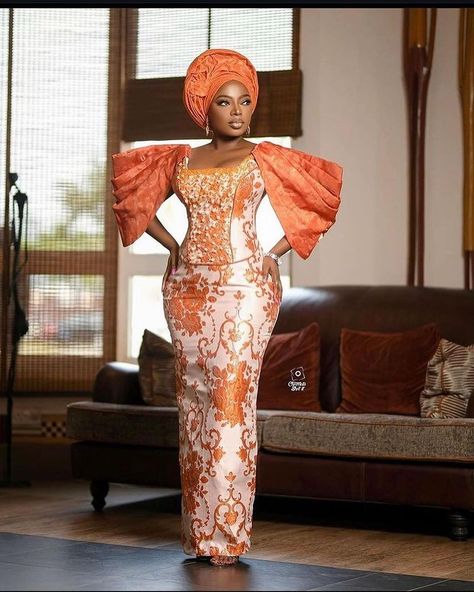 FASHION & STYLE BLOGGER | EVENTS| OUTFIT IDEAS |ASOEBI STYLES | Beautiful brocade asoebi styles #mmbliss24#foreverbliss24 | Instagram Orange Asoebi, Brocade Asoebi Styles, Brocade Asoebi, Ankara Wedding Dress, Party Guest Dress, Asoebi Style, Damask Dress, Nigerian Lace Styles, Lace Gown Styles