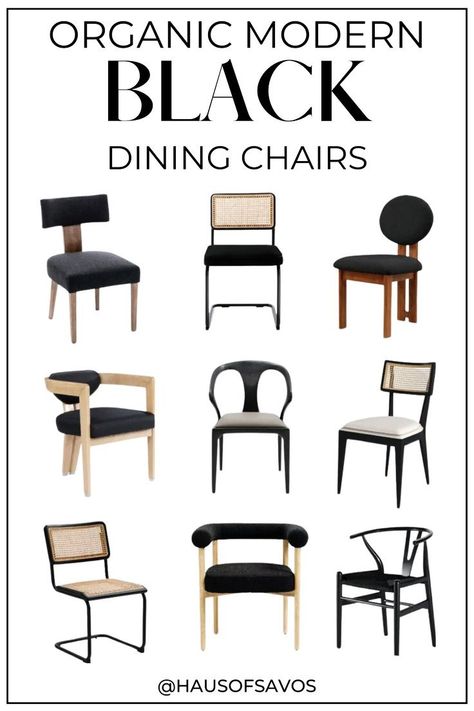 Dive into the world of chic dining with our guide on Cheap Dining Chairs. Explore top-rated organic modern black dining chairs that effortlessly enhance your dining area. Transform your space with affordable and stylish seating options for a fresh and modern look. Modern Black Dining Chairs, Modern Organic Dining Room, Organic Dining Room, Cheap Dining Chairs, Dining Room Decor Modern, Mismatched Dining Chairs, Black Dining Room Chairs, Black Dining, Black Dining Chairs