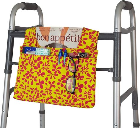 Yellow Fashion Walker Caddy, Mobility Accessories, Rollator Bag, Best Floral Walker Bag, Top Assisted Living Gift, Walker Tote, Mothers Day - Etsy Designer Strollers, Walker Caddy, Walker Bags, Nursing Home Gifts, Surgery Gift, Walker Bag, Hospital Gifts, Medical Bag, Hot Pink Floral