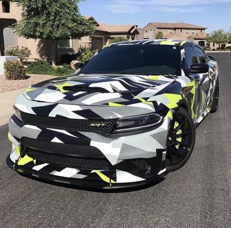 Charger Wrap, Camo Car, Dodge Chargers, Dodge Charger Hellcat, Design Cars, Cars Design, Dodge Muscle Cars, Custom Muscle Cars, Wrap Ideas