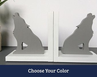 Wolf Room, Wolf Nursery, Nursery Bookends, Moon Nursery, Wild Baby, Woodland Nursery Theme, Baby Boy Room Decor, Animal Book, Nursery Room Decor