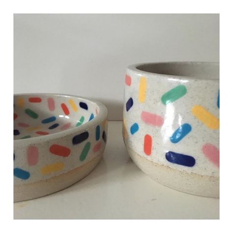 Maya Wild on Instagram: “Hand painted underglaze, hand thrown trinket bowls. ☀️” Pottery Underglaze Designs, Hand Painted Ceramic Bowls, Cute Underglaze Designs, Painting Bowls Ideas Easy, Clay Bowl Painting Ideas, Pottery Painting Cereal Bowl, Hand Painted Bowls Simple, Underglaze Painting On Pottery, Paint Your Own Pottery Ideas