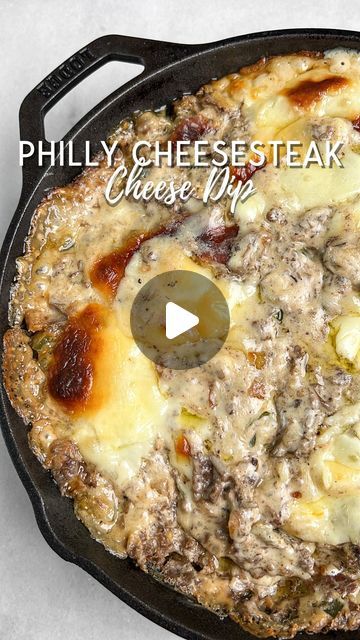 Mallory Austin | Food Blogger on Instagram: "Football dip 🙌 this Philly Cheesesteak dip is the ultimate game day food. Comment PHILLY to get this recipe sent to you.

I used pre-shaved ribeye that I found in the meat section at my supermarket (Heritage brand) and provolone and American cheese to give this Philly cheesesteak vibes. This dip is so simple to make and the perfect warm cheese dip game day food.

#footballfood #appetizers #gamedayfood #cheesedip" Steak And Cheese Dip, Warm Cheese Dip, Philly Cheesesteak Dip, Football Dip, Football Dips, Cheesesteak Dip, Philly Cheese Steak Dip, Philadelphia Cheesesteak, Philly Steak