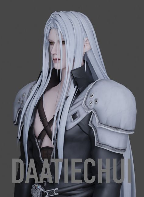 DAATIECHUI_HAIR Sephiroth | Patreon Ts4 Final Fantasy Cc, Sephiroth Hair, Sims 4, Hair, Quick Saves