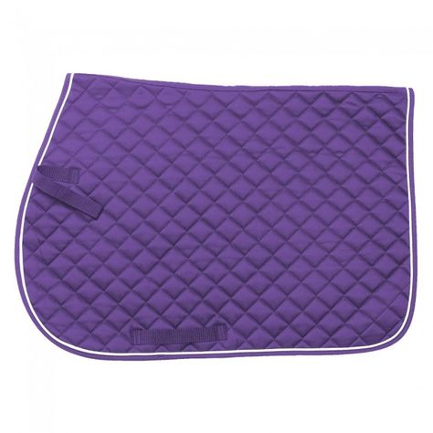 EquiRoyal Square Quilted Cotton Comfort English Saddle Pad- Purple & White Pink Saddle Pad, Pink Saddle, Horse Saddle Pad, Saddle Pads English, Horse Saddle Pads, Dressage Saddle Pad, English Horse, Dressage Saddle, English Riding