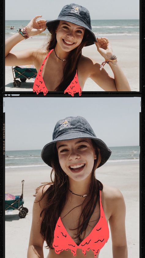 Bucket Hat Outfit Summer Beach, Buket Hats Outfits, Bucket Hat Pictures, Beach Outfits Women Vacation, Hat Outfit Summer, Bucket Hat Beach, Vsco Beach, Bucket Hat Outfit, Bucket Hat Fashion