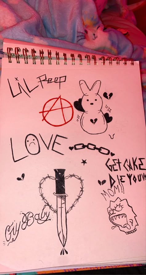 Tiktok Drawings Aesthetic, Lil Peep Castles Drawing, Lil Peep Valentine Card, Lil Drawings Aesthetic, Lil Peep Pumpkin, Lil Peep Lyrics Drawing, Lil Peep Birthday Cake, Lil Peep Lil Tracy Matching Bracelets, Lol Peep Tattoos