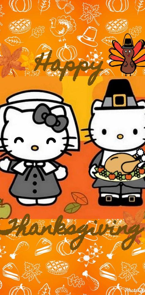 Hello Kitty Wallpaper Thanksgiving, Happy Thanksgiving Hello Kitty, Thanksgiving Sanrio Wallpaper, Hello Kitty Thanksgiving Wallpaper, Sanrio Thanksgiving, Thanksgiving Hello Kitty, Fall Sanrio, Hello Kitty Fall Wallpaper, Hello Kitty Thanksgiving