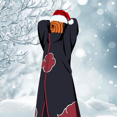 Naruto Christmas Pfp, Naruto Christmas Icons, Obito Uchiha Pfp, Obito Pfp, Naruto Christmas, Naruto Pfp, Christmas Ios, Tobi Obito, Obito Uchiha