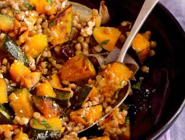 Pearl Couscous w/ Roasted Pumpkin & Medjool Dates Clean Meals, Pearl Couscous, The Saturday Evening Post, Fig Recipes, Veggie Meals, Creative Cooking, Date Recipes, Roasted Pumpkin, Kids Cooking