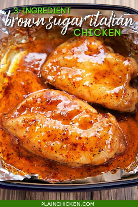 Brown Sugar Italian Chicken, Italian Chicken Breast, Italian Dressing Chicken, Italian Dressing Recipes, Brown Sugar Chicken, Chicken With Italian Seasoning, Italian Dressing Mix, Brown Sugar Recipes, Italian Chicken Recipes