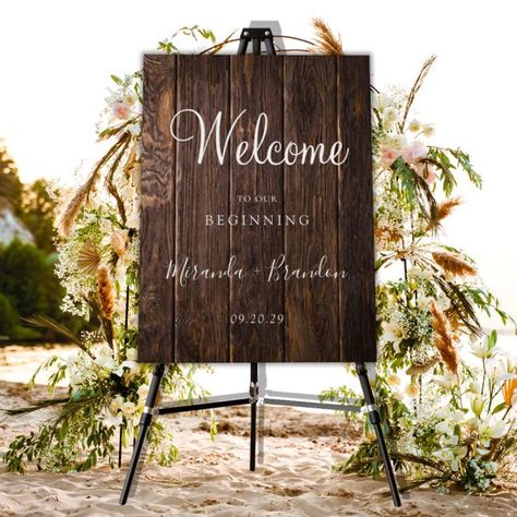 Elegant Rustic Wood Decor Wedding Welcome Sign Rustic Wedding Welcome Sign, Wedding Entrance Sign, Rustic Wood Wedding, Rustic Wood Decor, Wood Wedding Signs, Personalized Wedding Sign, Rustic Fall Wedding, Wedding Entrance, Entrance Sign