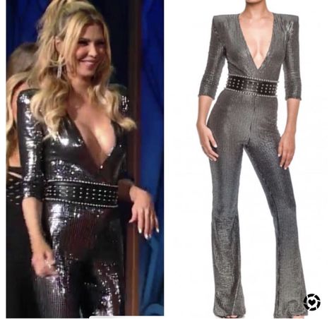 Brandi Glanville’s Sequin Jumpsuit on Watch What Happens Live https://www.bigblondehair.com/brandi-glanvilles-silver-deep-v-jumpsuit/ Cher Jumpsuit, Glamorous Metallic Shimmer Jumpsuit, Glamorous Black V-neck Jumpsuit Or Romper, Luxury V-neck Fitted Jumpsuit, Fitted V-neck Sequin Jumpsuit, Brandi Glanville, Sequin Jumpsuit, Housewives Of Beverly Hills, 2018 Fashion