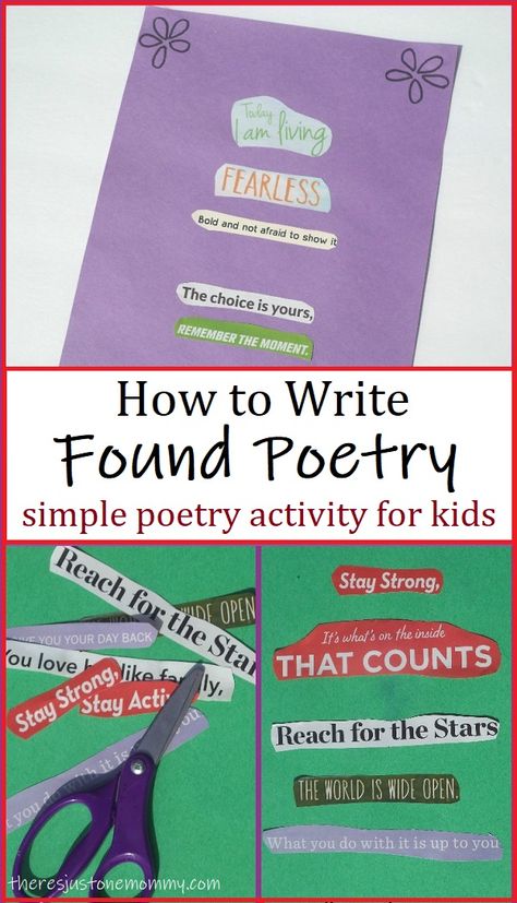 Found Poem, Poetry Projects, Found Poetry, Third Grade Writing, Poetry Activities, Poetry Unit, Poetry For Kids, Teaching Poetry, Poetry Ideas