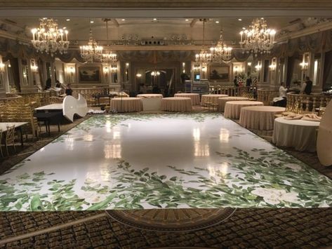 Wedding Dance Floor Vinyl, Floral Dance Floor Wedding, Printed Dance Floor Wedding, Dance Floor Design Ideas, Wrapped Dance Floor Wedding, Dance Floor Ideas Wedding, Stage Floor Design, Vinyl Dance Floor Wedding, Wedding Floor Wrap