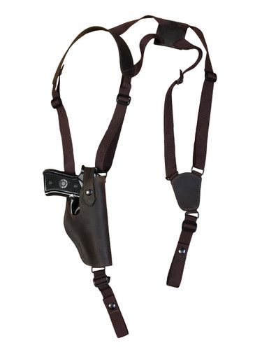 Leather Vertical Shoulder Holster for Full Size 9mm 40 45 Pistols - Barsony Holsters 1911 Kimber, Vertical Shoulder Holster, Kimber 1911, Springfield Xd, Shoulder Holster, Spy Gear, Diy Leather Bag, Leather Diy, Cowhide Leather