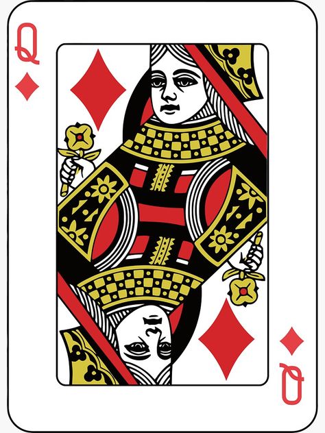 "Queen Of Diamonds Playing Card Poker" Sticker for Sale by steve1996cr | Redbubble Playing Card Crafts, Queen Of Diamonds, Texas Holdem Poker, Biker Art, Texas Holdem, Poker Cards, Playing Card, Queen Of Hearts, Professional Artist