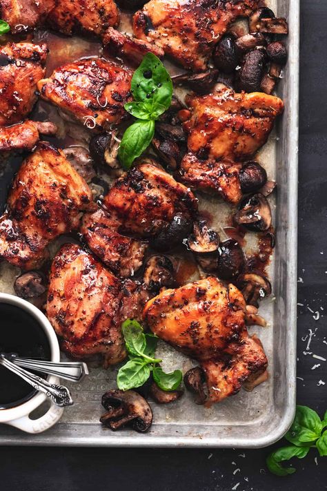 Oven Roasted Balsamic Chicken Thighs - Creme De La Crumb Chicken Thighs In Oven, Balsamic Chicken Thighs, Chicken Thigh Seasoning, Chicken Thighs Dinner, Oven Baked Chicken Thighs, Chicken Breast Crockpot Recipes, Crockpot Chicken Breast, Roasted Chicken Thighs, Oven Roasted Chicken