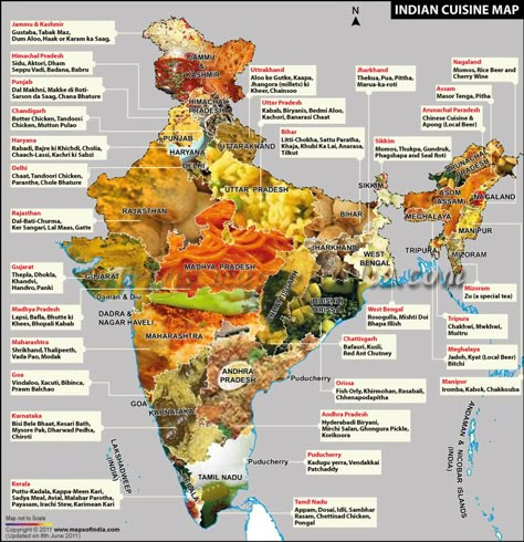 There are 28 states in India. In many ways, Indian states are like individual countries, with their own unique languages, attire, and cuisines. Apple Roll, Mushroom Drawings, Map Images, Food Map, Amazing India, Union Territory, Geography Map, India Facts, Restaurant Decoration