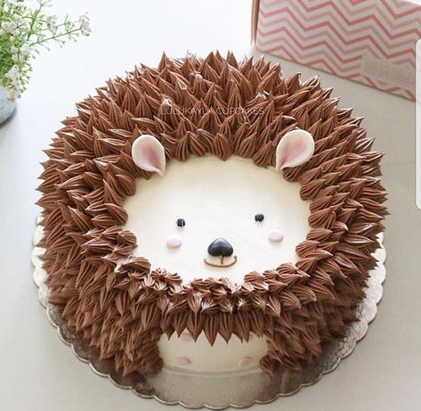 Hedgehog Cake, Animal Cakes, Fox Cookies, Animal Cake, Bear Cakes, Cupcake Cake, Fancy Cakes, Pretty Cakes, Creative Cakes