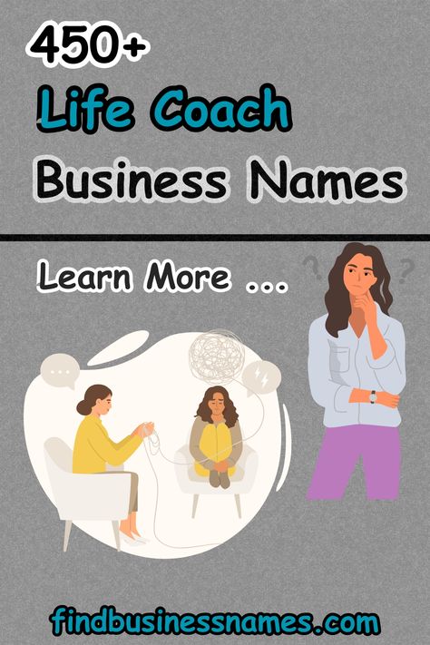 Struggling to find the perfect name for your life coaching business? 

Look no further! Explore our curated list of top-notch Life Coach Business Names to elevate your brand and attract your ideal clients. 

Find the ideal name that resonates with your vision and values. 

#LifeCoachBusinessNames Life Coaching Business Names, Life Coach Business, Life Coaching Business, Coaching Tools, Ideal Client, Life Coaching, Business Look, Faith Based, Business Names