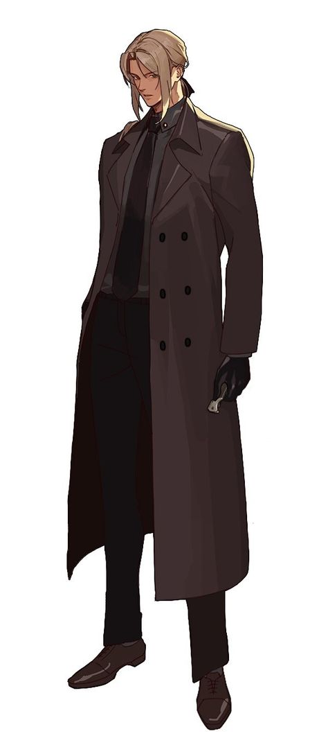 Coat On Shoulders Anime, Handsome Anime Men In Suits, Long Coat Drawing, Trenchcoat Drawing, Gentleman Anime, Trench Coat Reference, Classy Suits Men, Long Jacket Outfit, Trent Coat