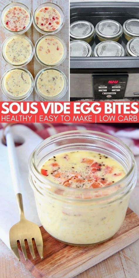 Sous Vide Recipes Eggs, Sous Vide Cooking Times, Starbucks Sous Vide Eggs, Sous Vide Egg Bites, Instant Pot Sous Vide, Sous Vide Egg, Starbucks Egg Bites, Gluten Free Easy, Egg Bites Recipe