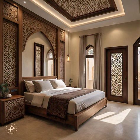 Indian Royal Bedroom Design, Modern Orientalism, Morroco Interior Design, Pakistani Bedroom, Thai House Design, Moroccan Inspired Bedroom, Artistic Interior Design, Royal Bedroom Design, Castle House Design