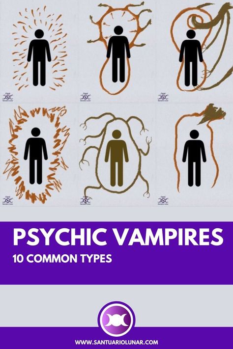 Discover how to protect yourself against 10 common types of Psychic Vampires in this guide! Types Of Auras, Energy Vampires Signs, Aura Types, Psychic Superpowers, Energy Vampires Protection Crystals, Psychic Power Spell, Energy Vampires Protection, Psychic Vampire Protection, Psychic Attack Protection