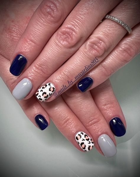 Nails Leopard Print, Nails Leopard, Cheetah Print Nails, Peach Nails, Leopard Print Nails, Print Nails, Leopard Nails, Cheetah Print, Blue Grey