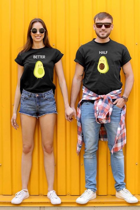 Avocado Couple, Avocado Shirt, Mrs Always Right, Funny Couple Shirts, Matching Costumes, Couple Tees, Half Shirts, Couples Halloween, Matching Couple Shirts