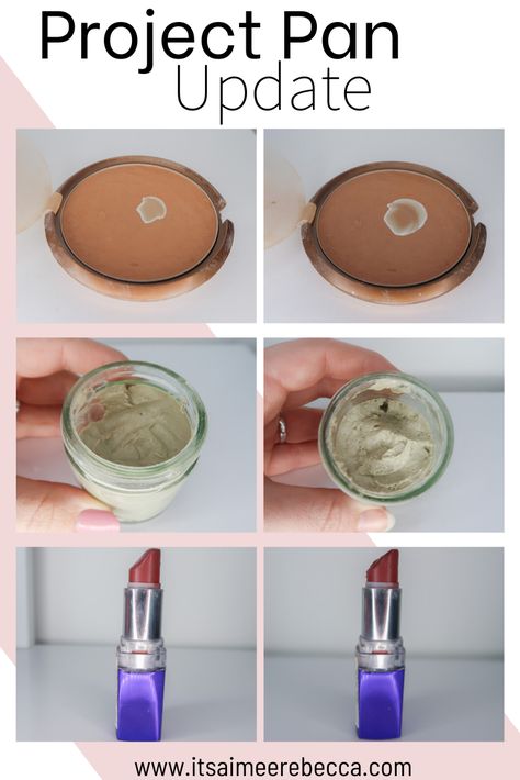 April project pan update. Check out this makeup challenge and project pan 2020 update and results. Project Pan Makeup Challenge, Project Pan Makeup, No Buy Year, Pan Makeup, Rimmel Lipstick, Urban Decay Primer Potion, No Buy, Urban Decay Primer, Makeup Challenge