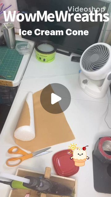 Lelia Wood Voit on Instagram: "Making an ice cream cone #wowmewreaths #IceCreamCone #icecream" Gift Party Ideas, An Ice Cream, Ice Cream Cone, Ice Cream, Party Ideas, Cream, Wood, On Instagram, Gifts