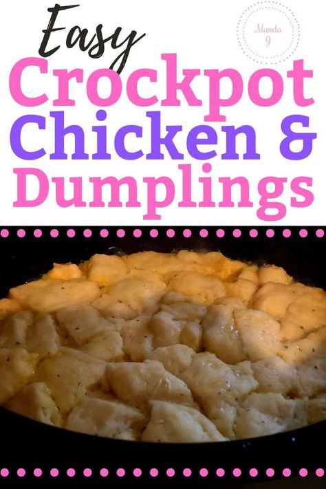 Crock Pot Chicken and Dumplings Using Canned Biscuits - The Kitchen Chair Crockpot Chicken And Dumplings Canned Biscuits, Chicken And Dumplings Crockpot Bisquick, Dumplings Using Canned Biscuits, Chicken And Dimplings, Chicken And Biscuits Crockpot, Crockpot Dumplings, Biscuit Chicken And Dumplings, Chicken Dumplings Easy, Easy Crockpot Chicken And Dumplings