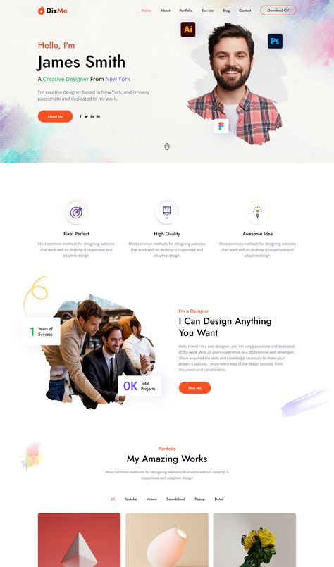 Personal Portfolio React Nextjs Template React Web Design, React Website Design, React Portfolio Website, Graphic Designer Portfolio Template, About Me Section Website, Personal Portfolio Website Design Layout, About Me Page Design Portfolio, Webflow Web Design, Web Developer Portfolio Website