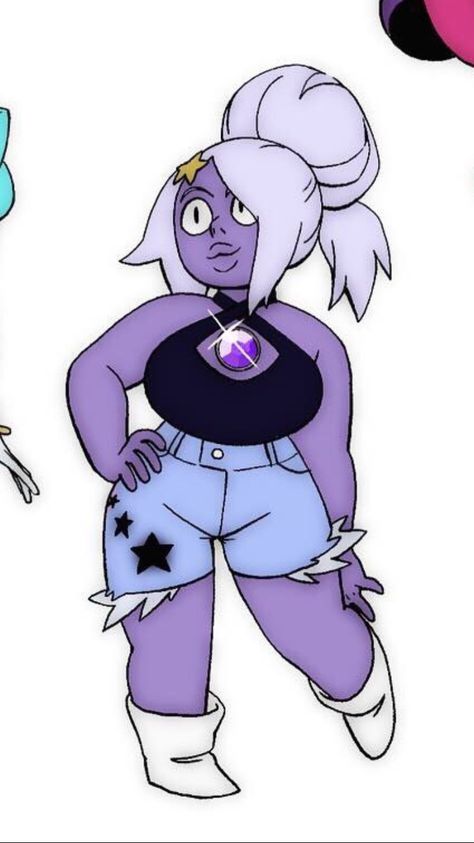 Crystal Cartoon Drawing, Su Amethyst Fanart, Stephen Universe Oc, Amethyst Redesign, Steven Universe Quartz Oc, Amethyst Steven Universe Fanart, Amethyst Fanart, Steven Universe Amethyst, Steven Universe Pearl