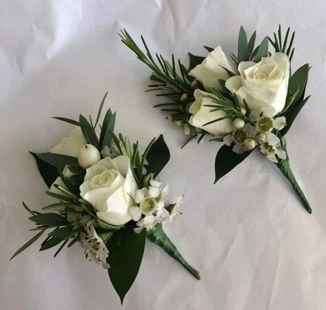 Small Rose Boutonniere, Corsage For Mother Of The Bride, White Spray Rose Corsage, Simple Wedding Corsages For Mothers, Mother Of The Bride Buttonhole, Spray Rose Buttonhole, Wedding Corsage For Men, Prom Mini Bouquet, Boutannaires Wedding