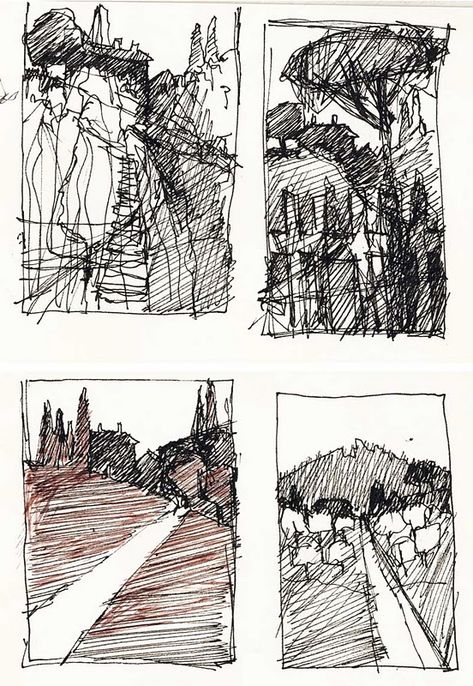 Creative Diary, Thumbnail Sketches, Observational Drawing, The Sketchbook, Landscape Sketch, Artist Sketchbook, Sketchbook Art Journal, Landscape Drawings, Sketchbook Inspiration