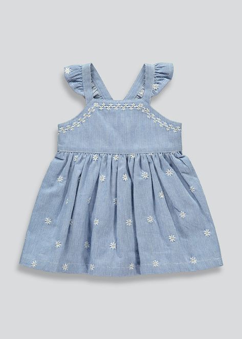 Pink Baby Dress, Denim Baby, Shorts Sets, Denim Wear, Frocks For Girls, Stripe Dress, Blue Baby