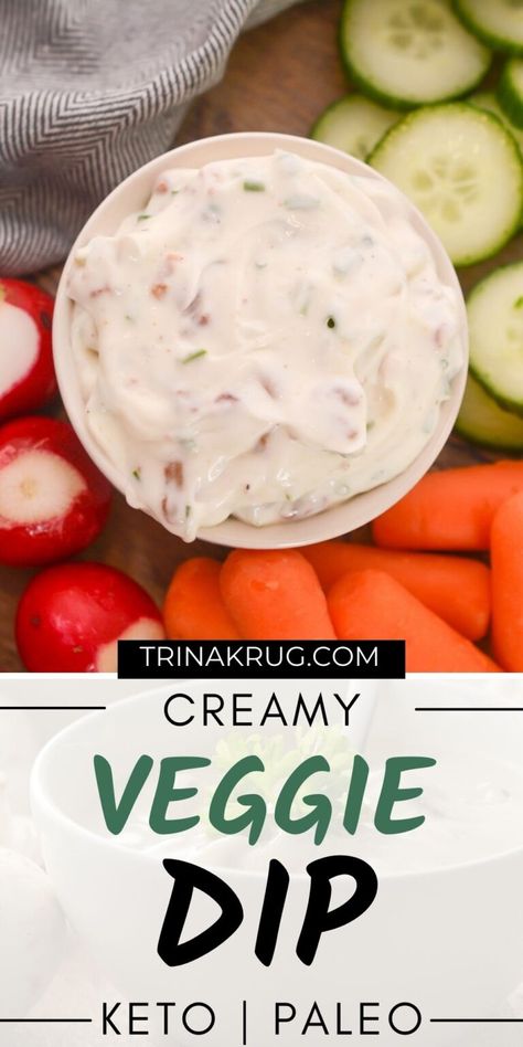 Keto Veggie Dip (Paleo Friendly) Paleo Veggie Dip, Keto Veggie Dip, Dairy Free Veggie Dip, Keto Mayonnaise Recipe, Veggie Dip Recipe, Dairy Free Dips, Paleo Vegetables, Paleo Appetizers, Vegetable Dips