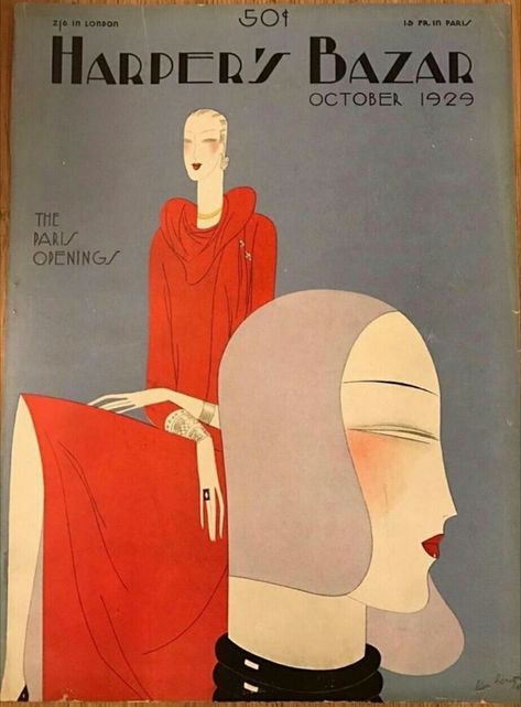 Harpers Bazaar Covers, Art Deco Drawing, Art Deco Portrait, Art Deco Graphics, Deco Fashion, Magazine Vogue, Fashion Illustration Vintage, Art Deco Movement, Fashion Magazines