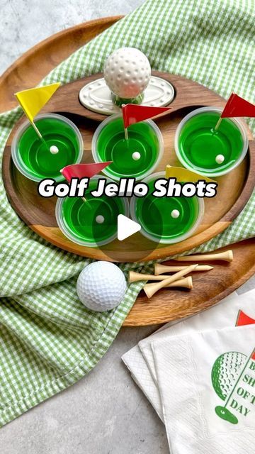 Veggie Flowers, Alcohol Jello Shots, Mini Food Appetizers, Golf Party Foods, Macy Blackwell, Golf Theme Party, Jell O Shots, Jello Cups, Golf Party Decorations