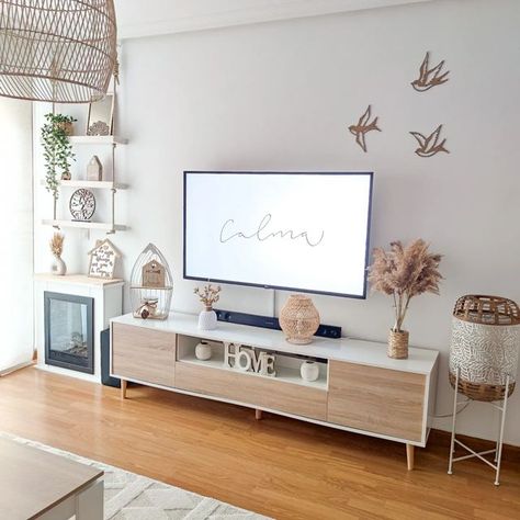 Ideas De Salon, Tv Wall Ideas Living Room, Living Decoracion, Ideas Decoracion Salon, Ideas Salon, Deco Tv, Cozy Living Room Design, Deco Living, Modern Tv Wall