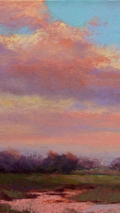 The Sky, Oil Painting, Tumblr, Water, Pink, Art