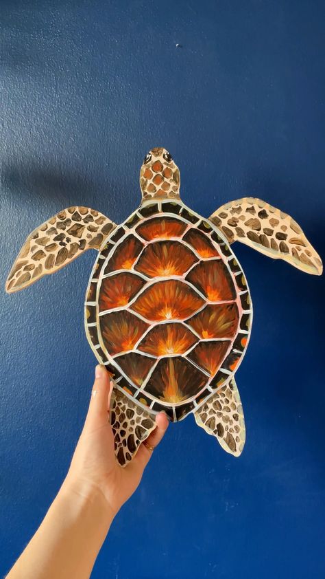 Hand painted turtle!#portraitpainting #abstractportraitpainting #acrylicportraitpainting #artisticportraits Cardboard Turtle, Cardboard Whale, Paper Mache Turtle, Portrait Palette, Painted Turtle, Turtle Time, Portrait Artists, Paper Mache Animals, Turtle Wall Art