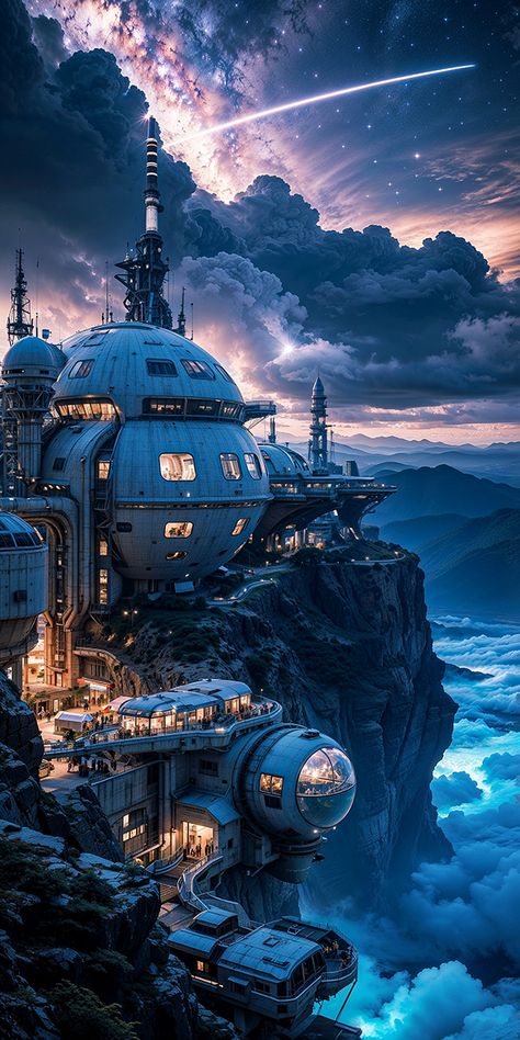 Sci Fi Adventure, Sci Fi Castle, Space Station Concept Art, Science Fiction Aesthetic, Scifi Concept Art, Futuristic Technology Concept Art, Spaceship Bedroom, Underwater Base, Sci Fi Space Station