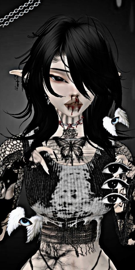 Pfp Vamp, Pfp Wallpapers, Goth Pfp, Anime Gothic, Gothic Characters, Anime Goth, Imvu Outfits Ideas Cute, Goth Model, Vampire Love