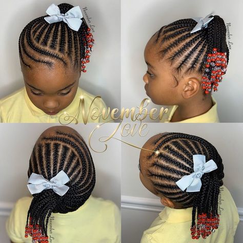 November Love on Instagram: “Children’s Braids and Beads! Booking Link In Bio! #ChildrenHairStyles #BraidArt #ChildrensBraids #BraidsAndBeads #kidsbraidsatl…” S Braids, Kids Braids With Beads, November Love, Braids And Beads, Toddler Braided Hairstyles, Toddler Braids, Black Kids Braids Hairstyles, Kids Style Hair, Kids Braids