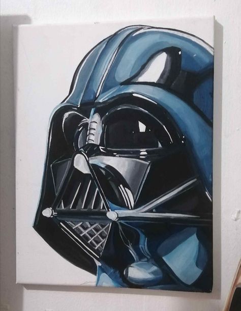 Star Wars Painting Easy Canvas, Starwars Canvas Painting, Darth Vader Painting Canvases, Nerd Painting, Star Wars Canvas Painting, Darth Vader Painting, Star Wars Art Painting, Star Wars Canvas Art, Star Wars Painting